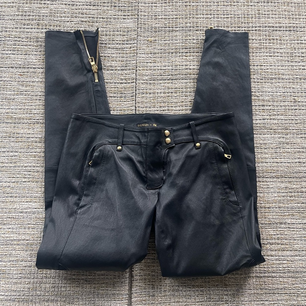 Balmain x H&M Leather Pants